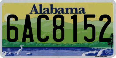AL license plate 6AC8152