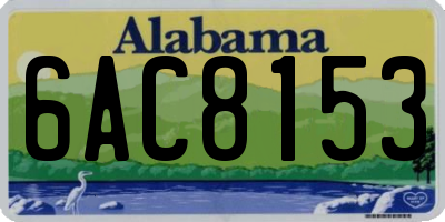 AL license plate 6AC8153