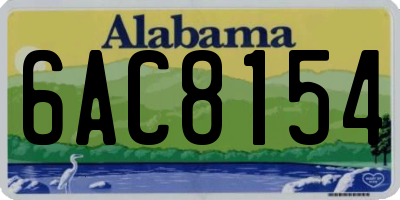 AL license plate 6AC8154