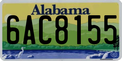 AL license plate 6AC8155