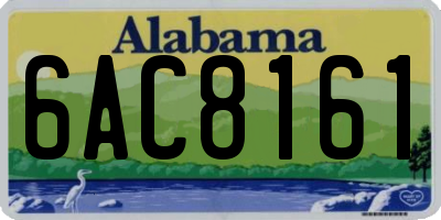 AL license plate 6AC8161