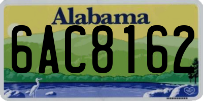 AL license plate 6AC8162