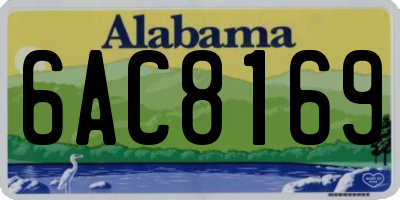 AL license plate 6AC8169