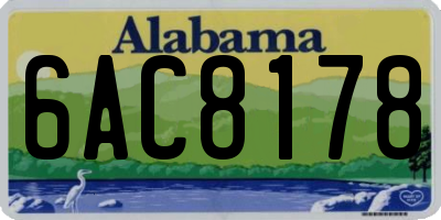 AL license plate 6AC8178