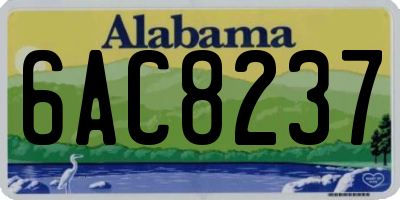 AL license plate 6AC8237