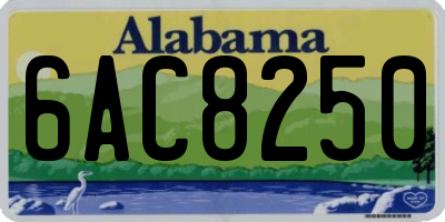 AL license plate 6AC8250