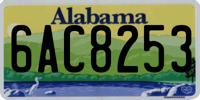 AL license plate 6AC8253