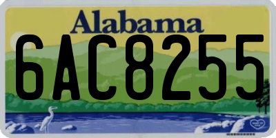 AL license plate 6AC8255