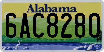 AL license plate 6AC8280