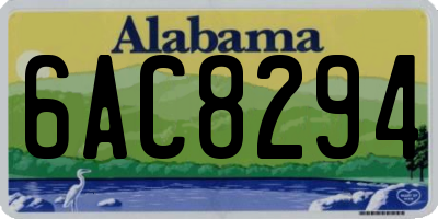 AL license plate 6AC8294