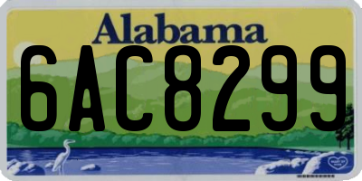 AL license plate 6AC8299