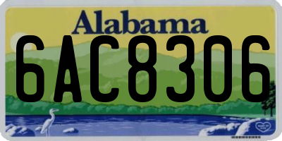 AL license plate 6AC8306
