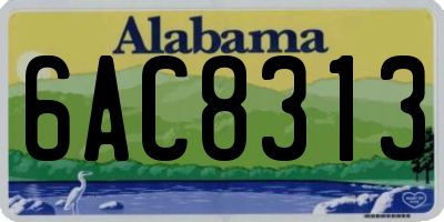 AL license plate 6AC8313