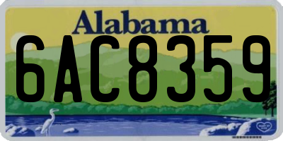 AL license plate 6AC8359