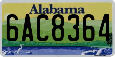 AL license plate 6AC8364