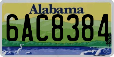 AL license plate 6AC8384