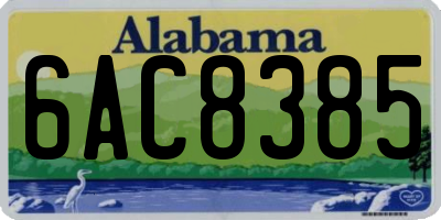 AL license plate 6AC8385