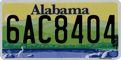 AL license plate 6AC8404