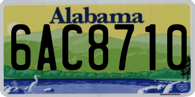 AL license plate 6AC8710