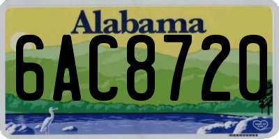 AL license plate 6AC8720