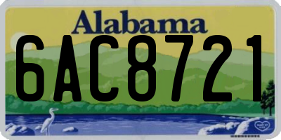 AL license plate 6AC8721