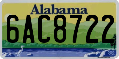 AL license plate 6AC8722