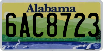 AL license plate 6AC8723