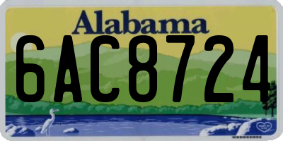 AL license plate 6AC8724