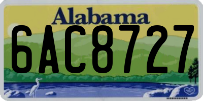 AL license plate 6AC8727