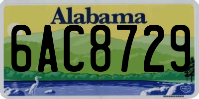 AL license plate 6AC8729