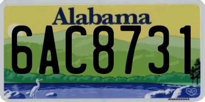 AL license plate 6AC8731