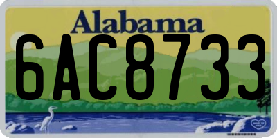 AL license plate 6AC8733