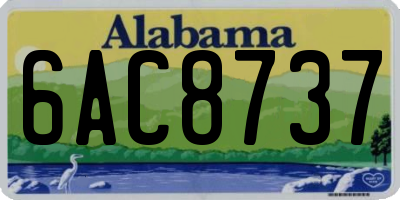 AL license plate 6AC8737