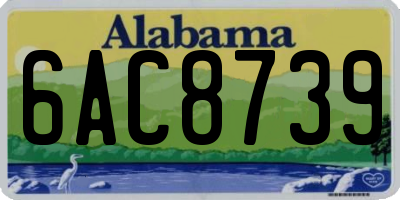 AL license plate 6AC8739