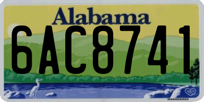 AL license plate 6AC8741