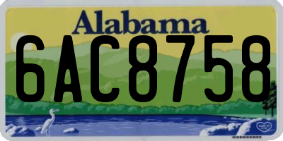 AL license plate 6AC8758