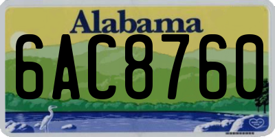 AL license plate 6AC8760