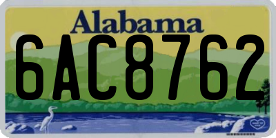 AL license plate 6AC8762