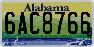 AL license plate 6AC8766