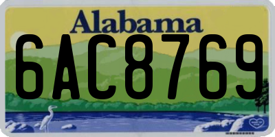 AL license plate 6AC8769