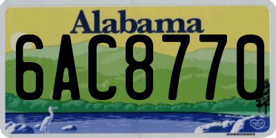 AL license plate 6AC8770