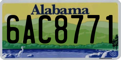 AL license plate 6AC8771