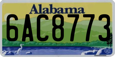 AL license plate 6AC8773