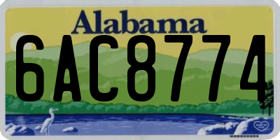 AL license plate 6AC8774