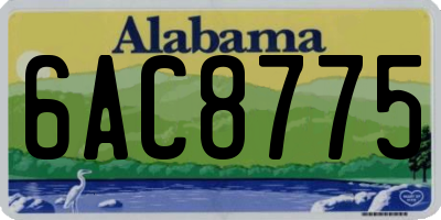 AL license plate 6AC8775