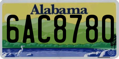AL license plate 6AC8780