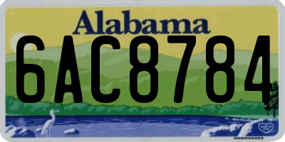 AL license plate 6AC8784