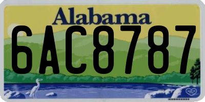 AL license plate 6AC8787
