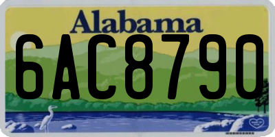 AL license plate 6AC8790