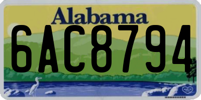 AL license plate 6AC8794